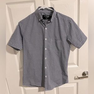 Topman navy blue and white button down size xs